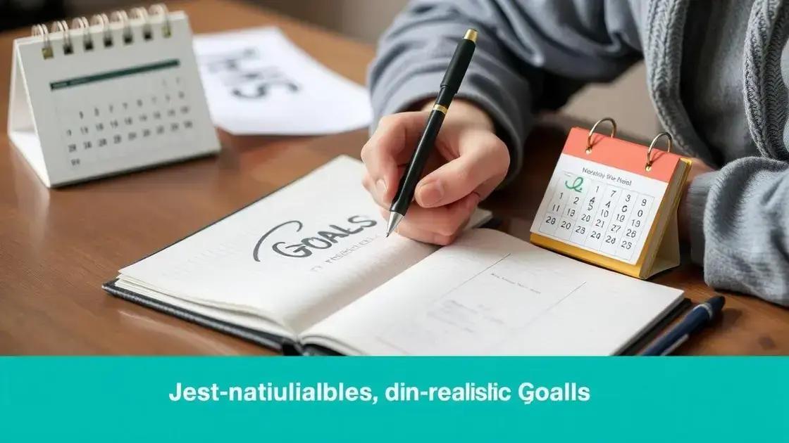 estabelecendo metas realistas e alcançáveis